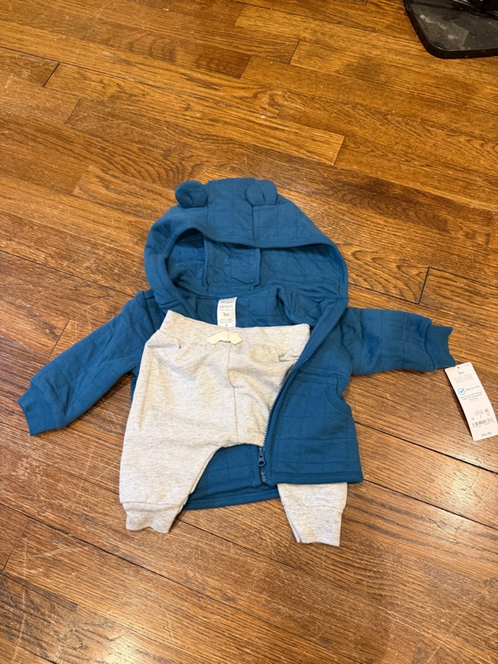 Carter's Teal Quilted Hooded Jacket - Picture 11 of 11